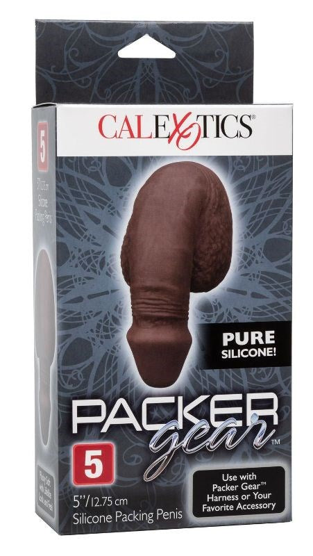 California Exotics Packer Gear Silicone Penis Black Realistic Packer - - Strap On Sextoys