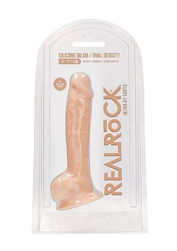 Shots Toys Realrock Ultra Silicone Dildo with Balls Flesh Dual Density - - Realistic Dildos