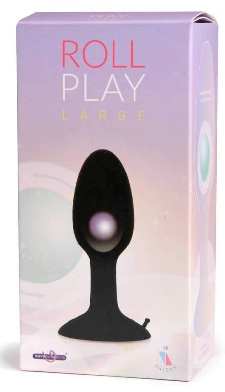 Seven Creations Roll Play Plug Dual Action Rolling Ball Vibrator - - Butt Plugs