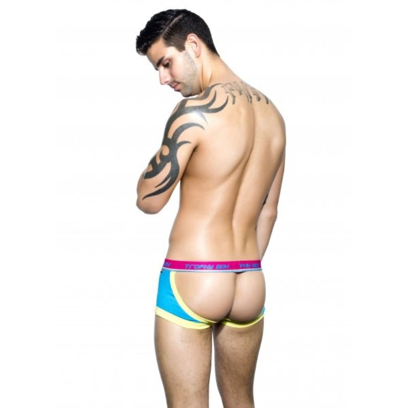 Andrew Christian Trophy Boy Comfort Boxer Turquoise with Enhanced Pouch - - Jocks and G-Strings