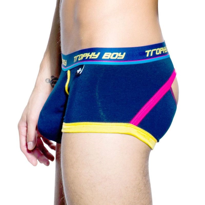 Andrew Christian Trophy Boy Eclipse Boxer With Show It Navy Enhancing Boxer - - Mens Briefs And Boxers