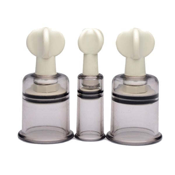 BDStyle Twist Nipple Suckers Pair with Adjustable Vacuum Control - - Breast and Nipple Toys
