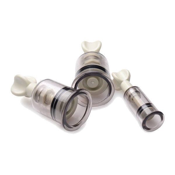 BDStyle Twist Nipple Suckers Pair with Adjustable Vacuum Control - - Breast and Nipple Toys