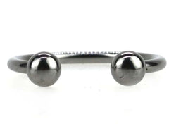 Silver Pressure Point Beaded Glans Ring - - Cock Rings