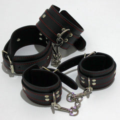 BDStyle Black Bondage Wrist and Ankle Restraints - - Cuffs and Restraints