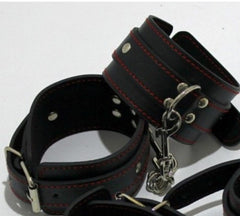 BDStyle Black Bondage Wrist and Ankle Restraints - - Cuffs and Restraints