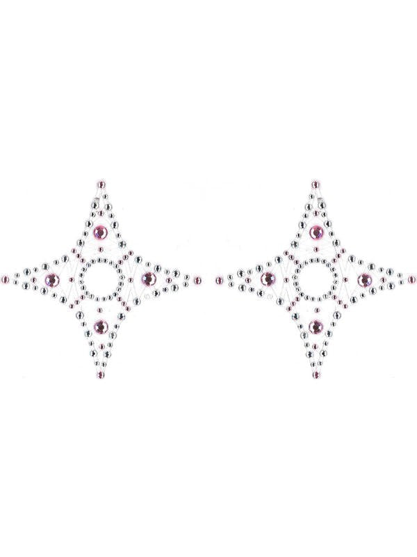 Xgen Products Crystal 4 Point Rhinestone Pasties for Nipple Coverage - - Bras and Bra Sets