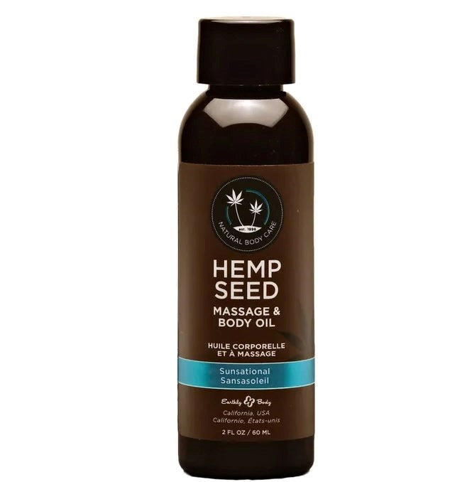 Earthly Body Hemp Seed Water Based Massage Oil Quick Absorbing Formula - - Sex Pheromones and Perfumes