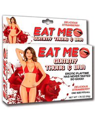 Eat Me Gummy Edible Thong and Bra Strawberry - - Fancy Dress Ups