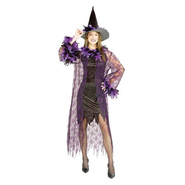 Feathered Witch Adult Costume - - Fancy Dress Ups