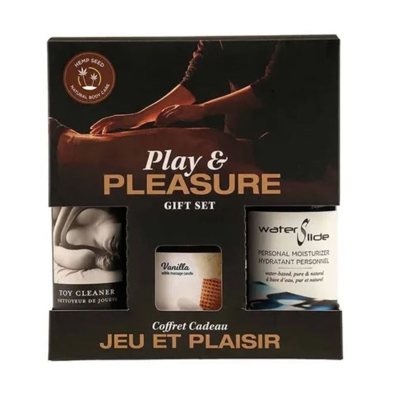 Earthly Body Hemp Seed Play & Pleasure Gift Set Massage Candle Lubricant - - Sex Pheromones and Perfumes