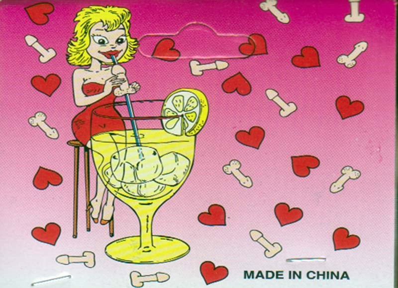 Hua Novelties Jumbo Dickie Straw 11 Inch Pink Party Drinking Straw - - Bachelorette and Bucks