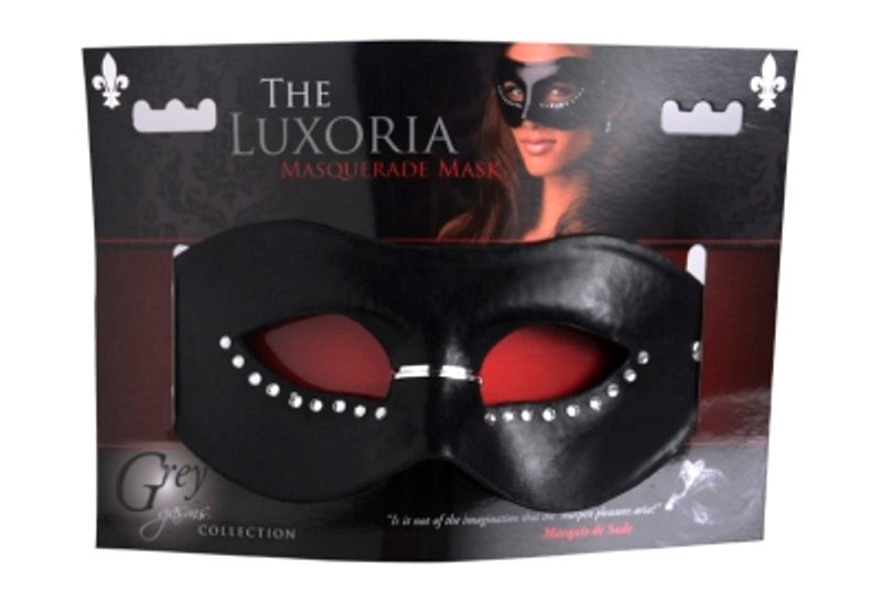 XR Brands Luxoria Masquerade Mask Crystal Embellished Design - - Masks And Blindfolds