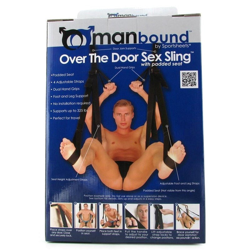 Sportsheets Manbound Over The Door Sex Sling 300lb Weight Capacity - - Sex Swings And Slings
