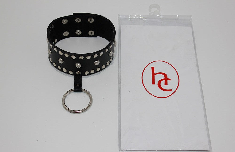 Mistress Leather Collar Studded - - Collars and Leads