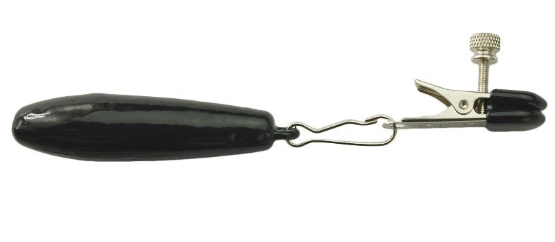 Spartacus Weighted Nipple Clamp with Adjustable Tension and Steel Weight - - Breast and Nipple Toys