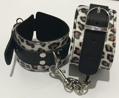 Wild Leopard Print Wrist Cuffs - - Cuffs and Restraints