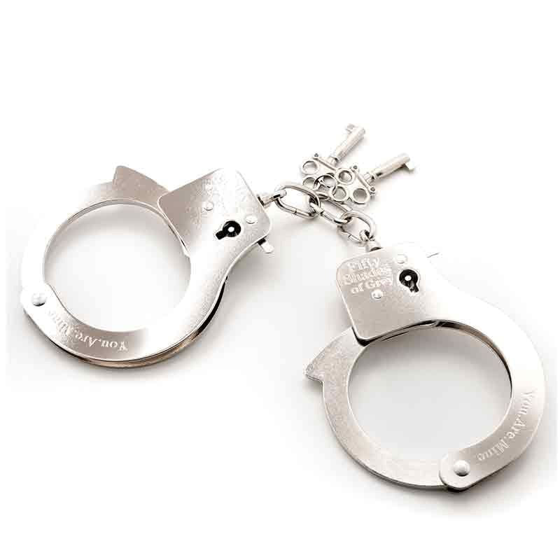 Love Honey You Are Mine Metal Handcuffs - - Cuffs and Restraints