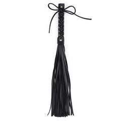 Unholy Whip With Bow Handle Leather Flogger - - Whips And Crops