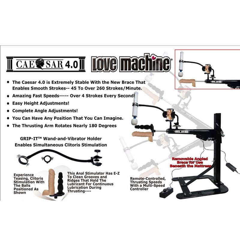 XR Brands Caesar 4.0 Love Machine (220V 240V) Adjustable Sex Machine - - Sex Machines