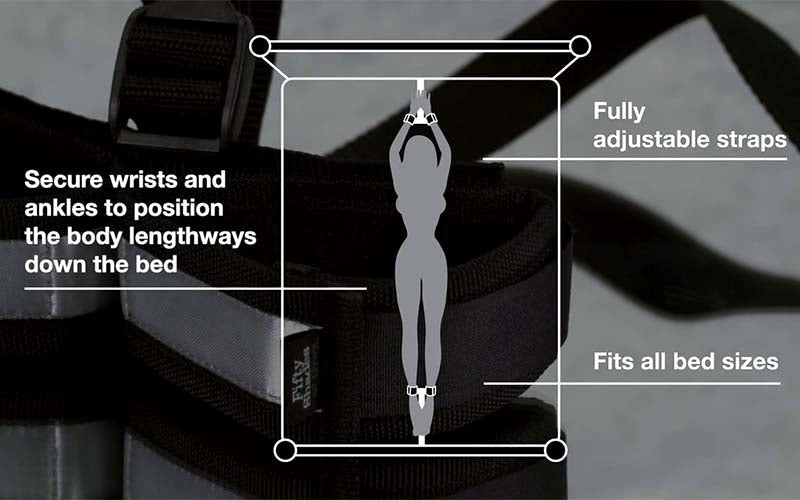 Love Honey Control Freak Under the Bed Stretcher with Faux Fur Cuffs - - Sex Furniture