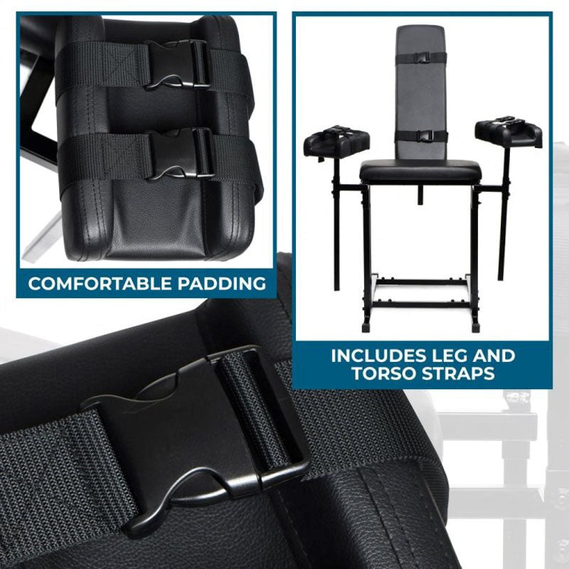 XR Brands Master Series Extreme Obedience Chair Adjustable Bondage Furniture - - Sex Furniture