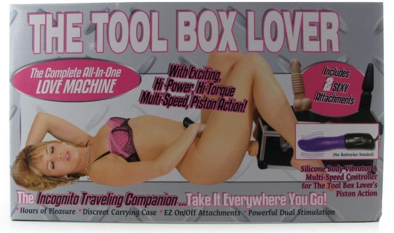 XR Brands The Tool Box Lover Machine (220V 240V) Sex Machine with Attachments - - Sex Machines