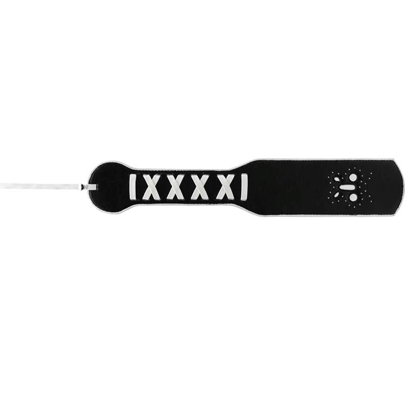 Shots Toys Bad Romance Leather Paddle with Stitching BDSM Impact Play - - Paddles And Slappers