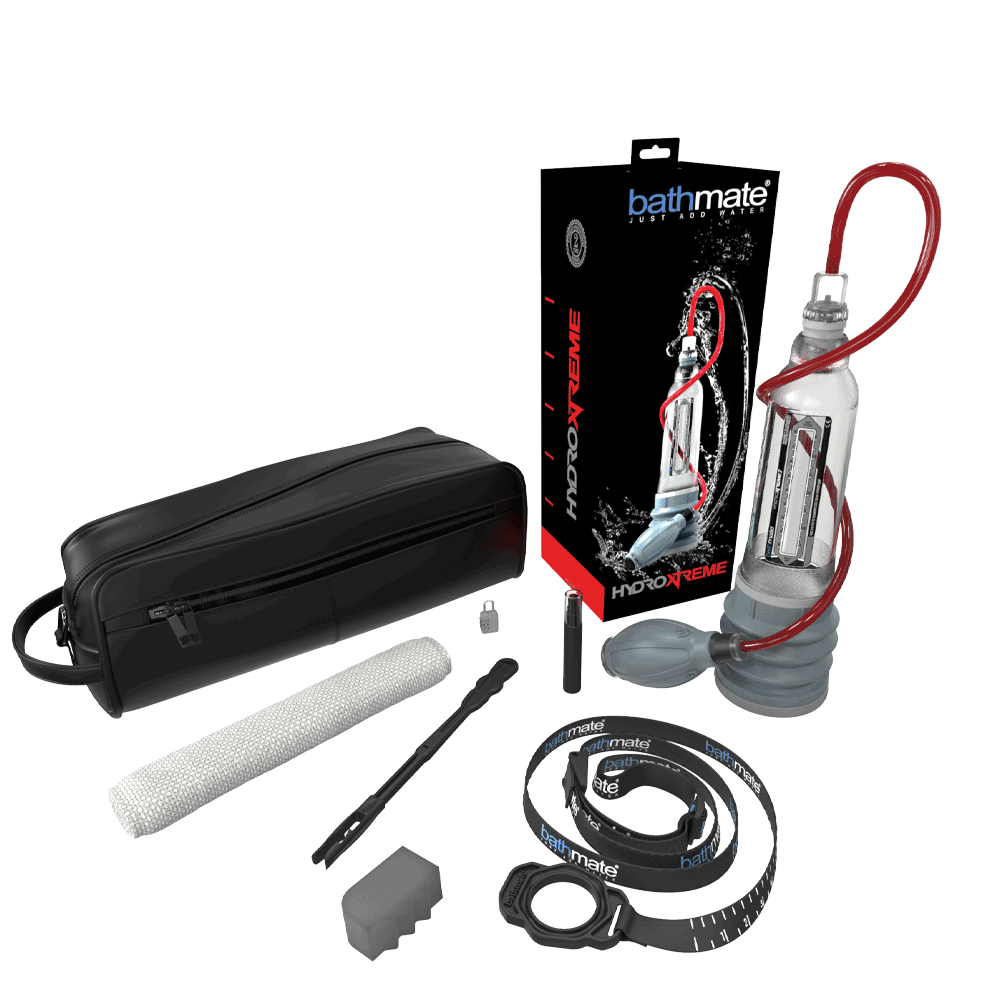 Bathmate Hydroxtreme7 Hydro Penis Pump Clear Kit for Penis Enhancement - - Penis Pumps And Stretchers