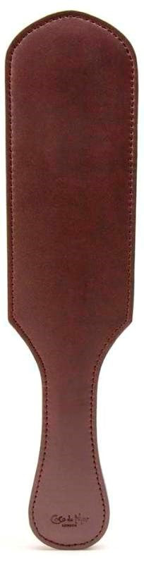Coco de Mer Brown Leather Paddle Dual Texture Impact Play - - Paddles And Slappers