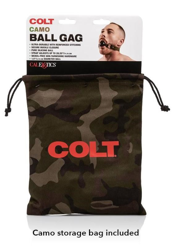 California Exotics Colt Camo Ball Gag Premium Restraint with Silicone - - Bondage Gags and Bits