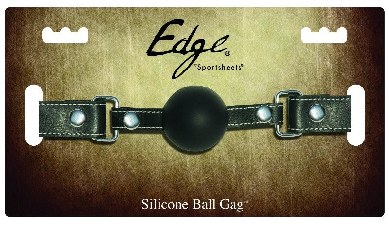Sportsheets Edge Silicone Ball Gag with Lockable Buckle Closure - - Bondage Gags and Bits