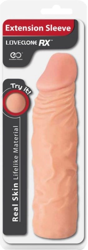 NANMA Corporation Excellent Power Loveclone RX Extension Sleeve Real Skin - - Penis Sleeves and Extenders