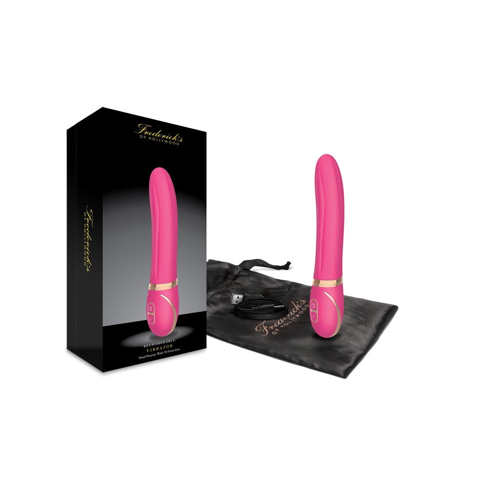 Fredericks of Hollywood Rechargeable G Spot Vibrator Hot Pink Curved Design - - G-Spot Vibrators