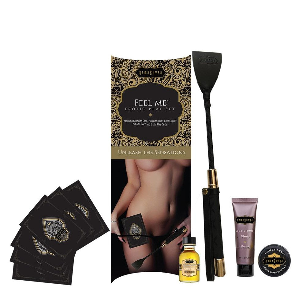 Kama Sutra FEEL ME Erotic Playset with Spanking Crop and Sensual Oils - - Sex Kits