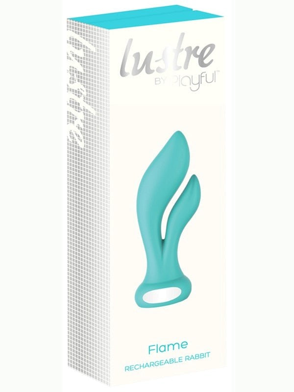 Evolved Lustre by Playful Flame Rechargeable Rabbit Vibrator with LED Lighting - - Rabbit Vibrators