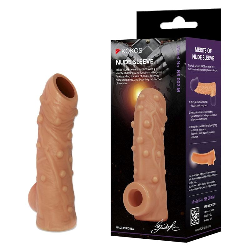 Kokos Nude Male Penis Extension Sleeve 2 Premium TPR Enhancement - - Penis Sleeves and Extenders