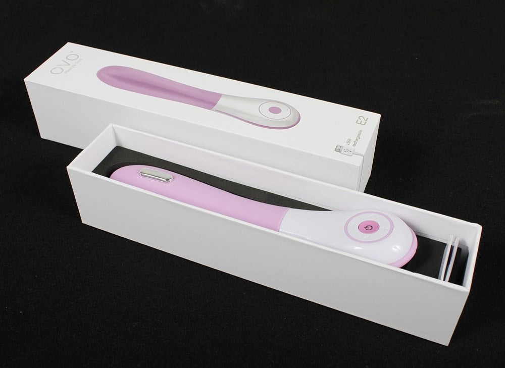 Xgen Products OVO E2 Rechargeable G Spot Vibrator Pink and White - - G-Spot Vibrators