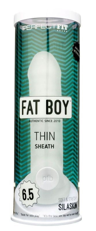 Perfect Fit Fat Boy Thin Clear Penis Sheath with Girth Enhancement - - Penis Sleeves and Extenders