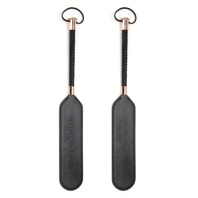 Xgen Products Secret Kisses Faux Leather Paddle with Rose Gold Accents - - Paddles And Slappers