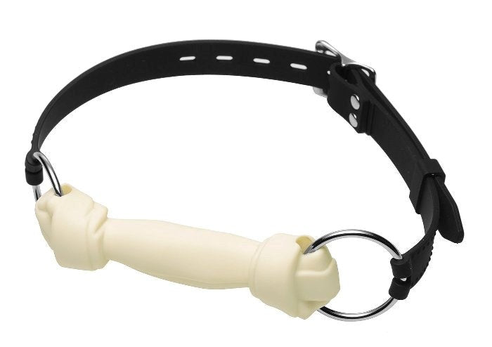 XR Brands Silicone Bone Gag for BDSM Puppy Play Training - - Bondage Gags and Bits