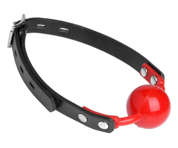 XR Brands The Hush Gag Silicone Comfort Ball Gag with Locking Buckle - - Bondage Gags and Bits