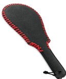 Hells Couture Whipped Ass Oval Leather Paddle 35cm BDSM Impact Play - - Paddles And Slappers