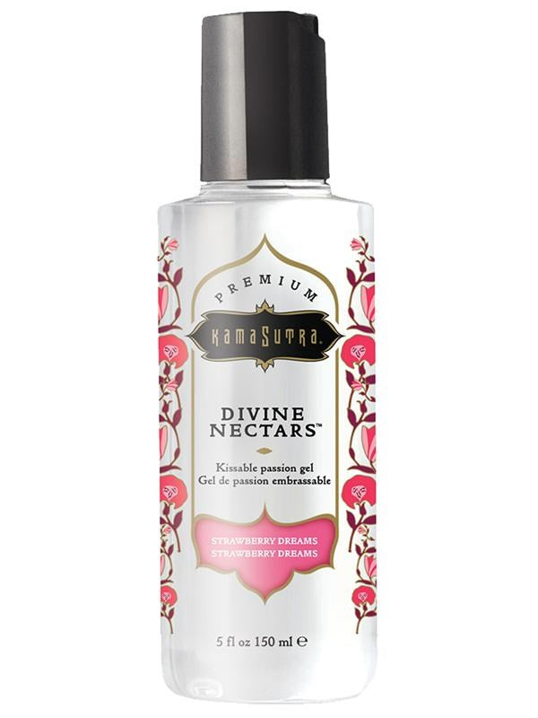 Kama Sutra Divine Nectars Strawberry Dreams Body Glide 150ml Flavored Lubricant - - Water Based Lubes