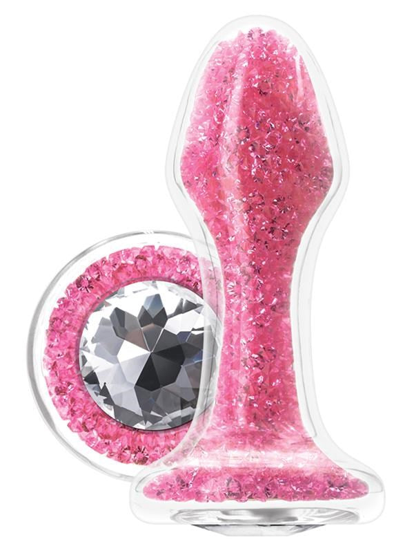 NS Novelties Stardust Glam Anal Plug Pink with Crystal Embellishments - - Butt Plugs