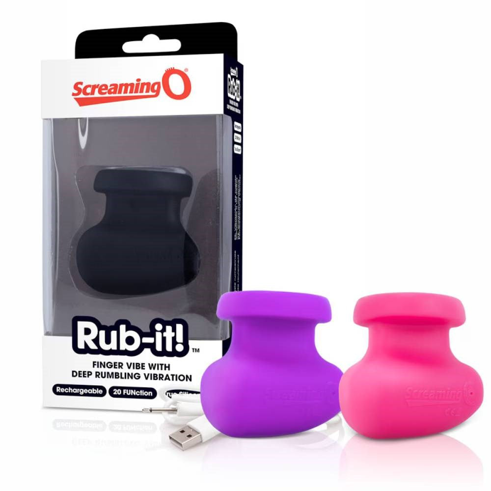 Screaming O Charged Rub it Rechargeable Finger Vibrator 6 Pack 20 Functions - - Finger and Tongue Vibrators