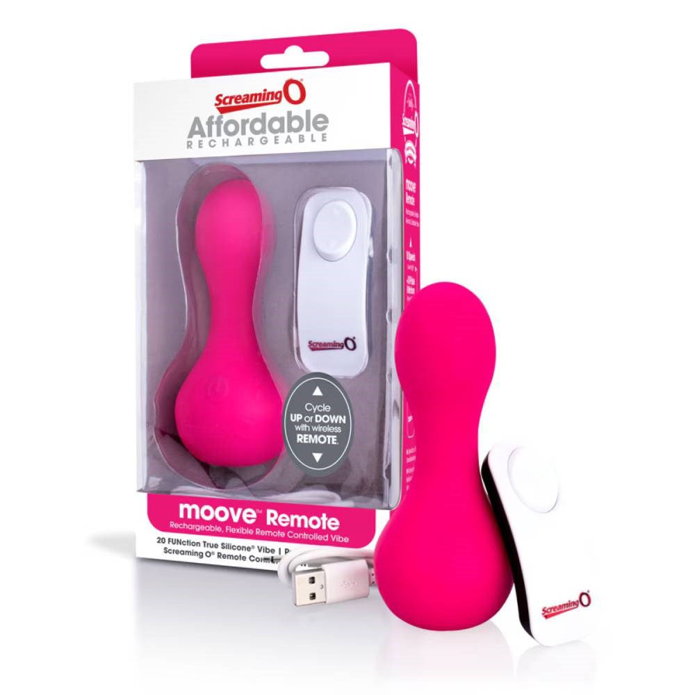 Screaming O Moove Remote Control Flexible Vibrator with 40ft Range - - Remote Control Vibrators