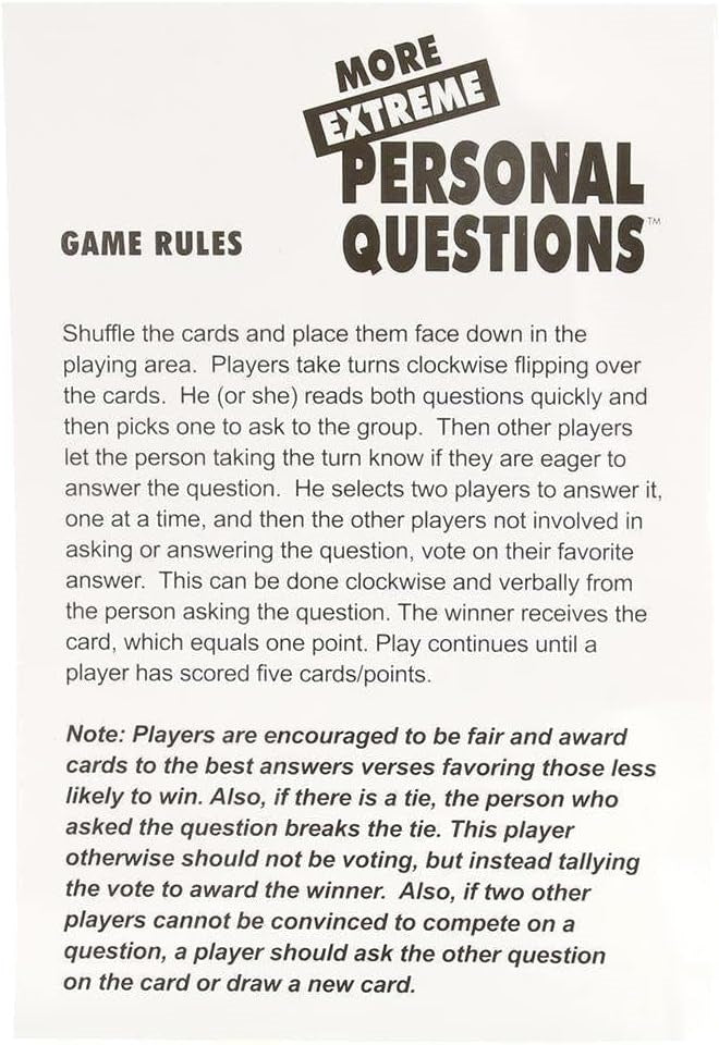 Kheper Games More Extreme Personal Questions Game - - Sex Games, Coupons and Tricks
