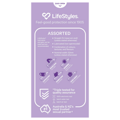 LifeStyles ASSORTED Condoms 20s - - Condoms