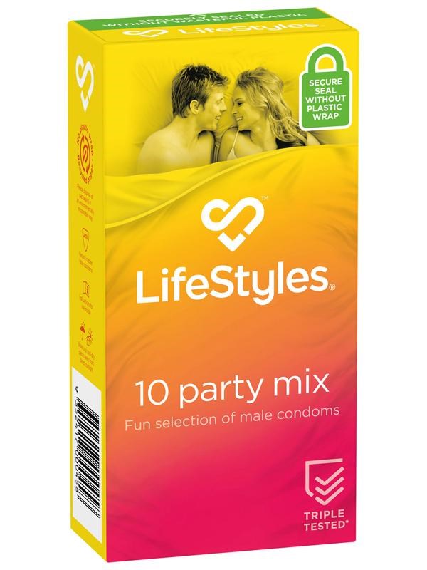 LifeStyles Party Mix Condoms 10s - - Condoms